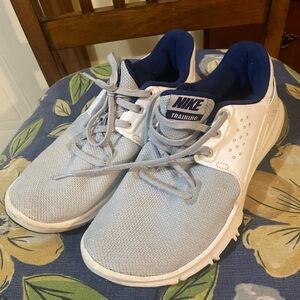 Nike White and Navy Training Shoes